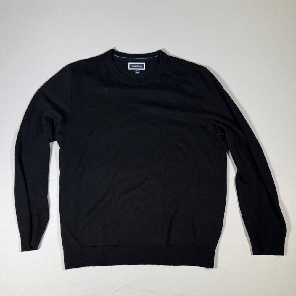 Club Room Men's Black Crewneck Sweater